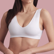 Bellissima: Top senza cuciture a costine Bianco