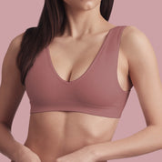 Bellissima: Top senza cuciture a costine Cognac