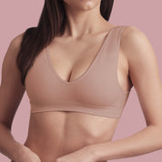 Bellissima: Top senza cuciture a costine Nude