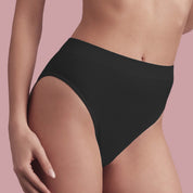 Bellissima: Slip vita alta senza cuciture a costine Nero