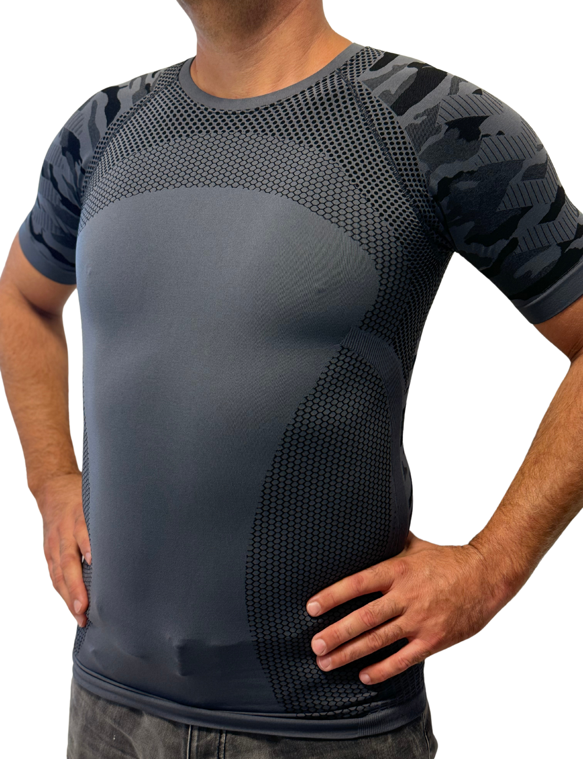 Bellissima: Maglia TERMICA light traspirante in tessuto tecnico Dryarn Antracite