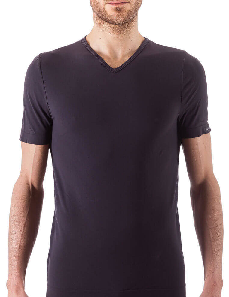 Bellissima: T-Shirt Uomo Scollo V Antracite