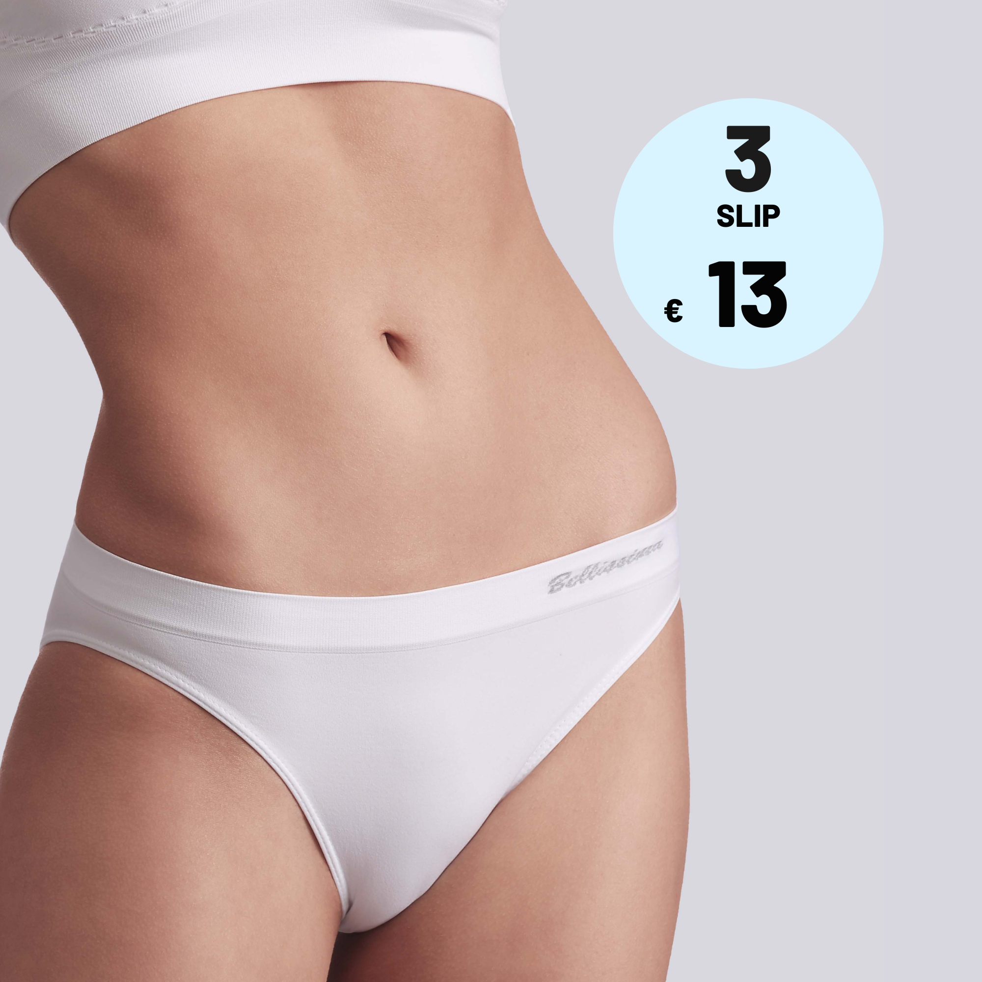 Bellissima: Offerta Speciale 3 pezzi - Slip Vita Bassa Naturale