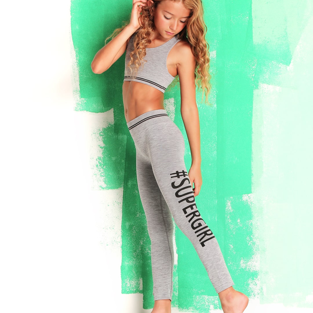 Bellissima: Leggings Sport Grigio Melange