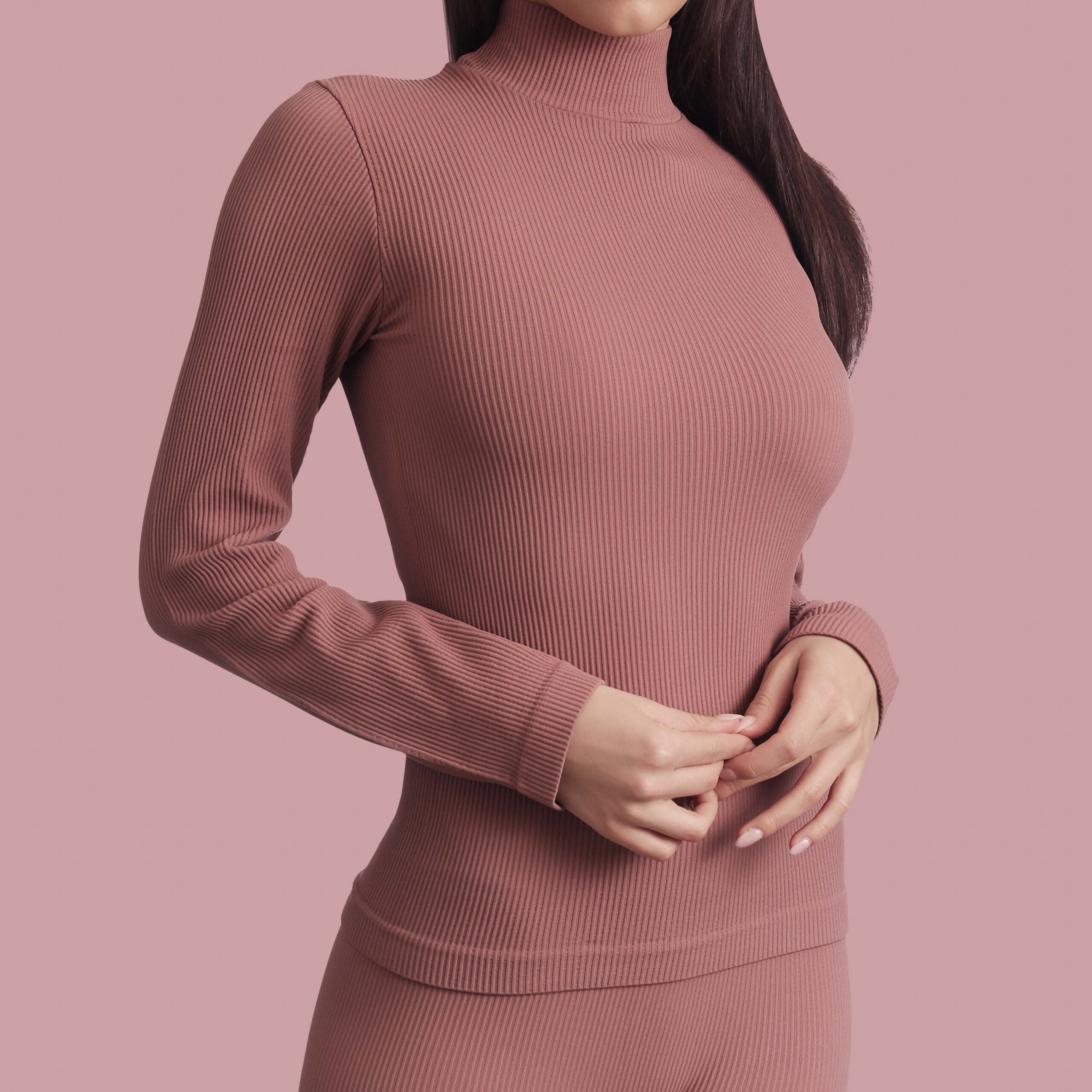 Bellissima: Lupetto homewear in costina Cognac