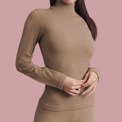 Bellissima: Lupetto homewear in costina Cammello