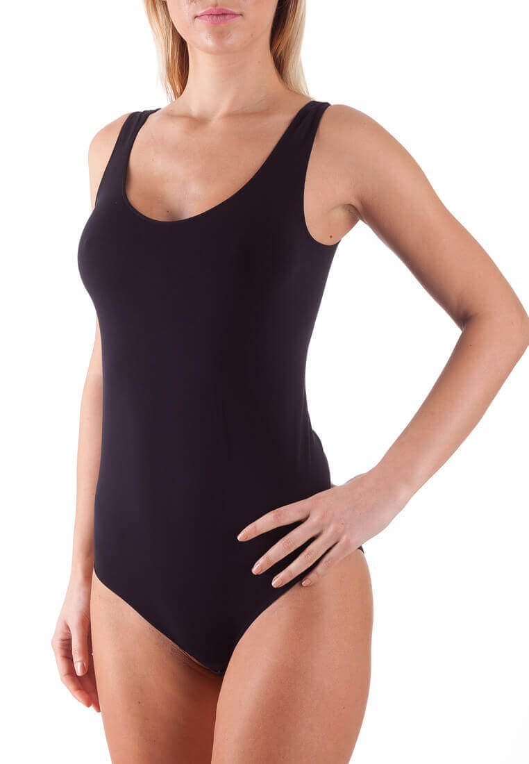 Bellissima: Body Canotta Spalla Larga Nero