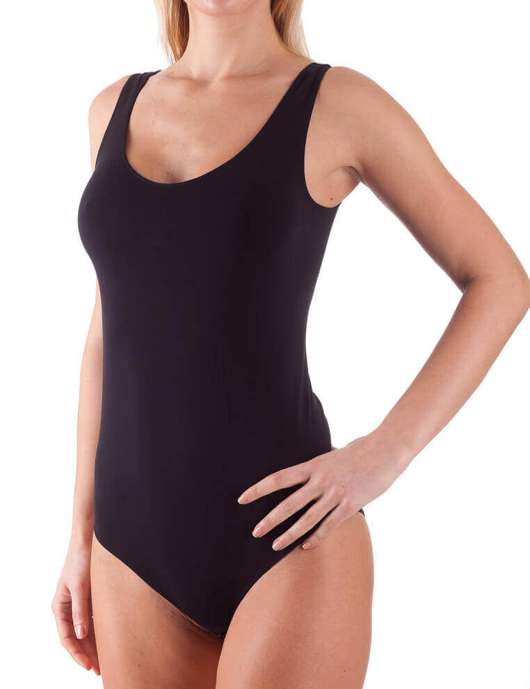 Bellissima: Body Canotta Spalla Larga Nero