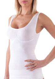 Bellissima: Canotta Modellante Push Up Bianco