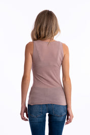 Canotta spalla larga in cashmere Superlight