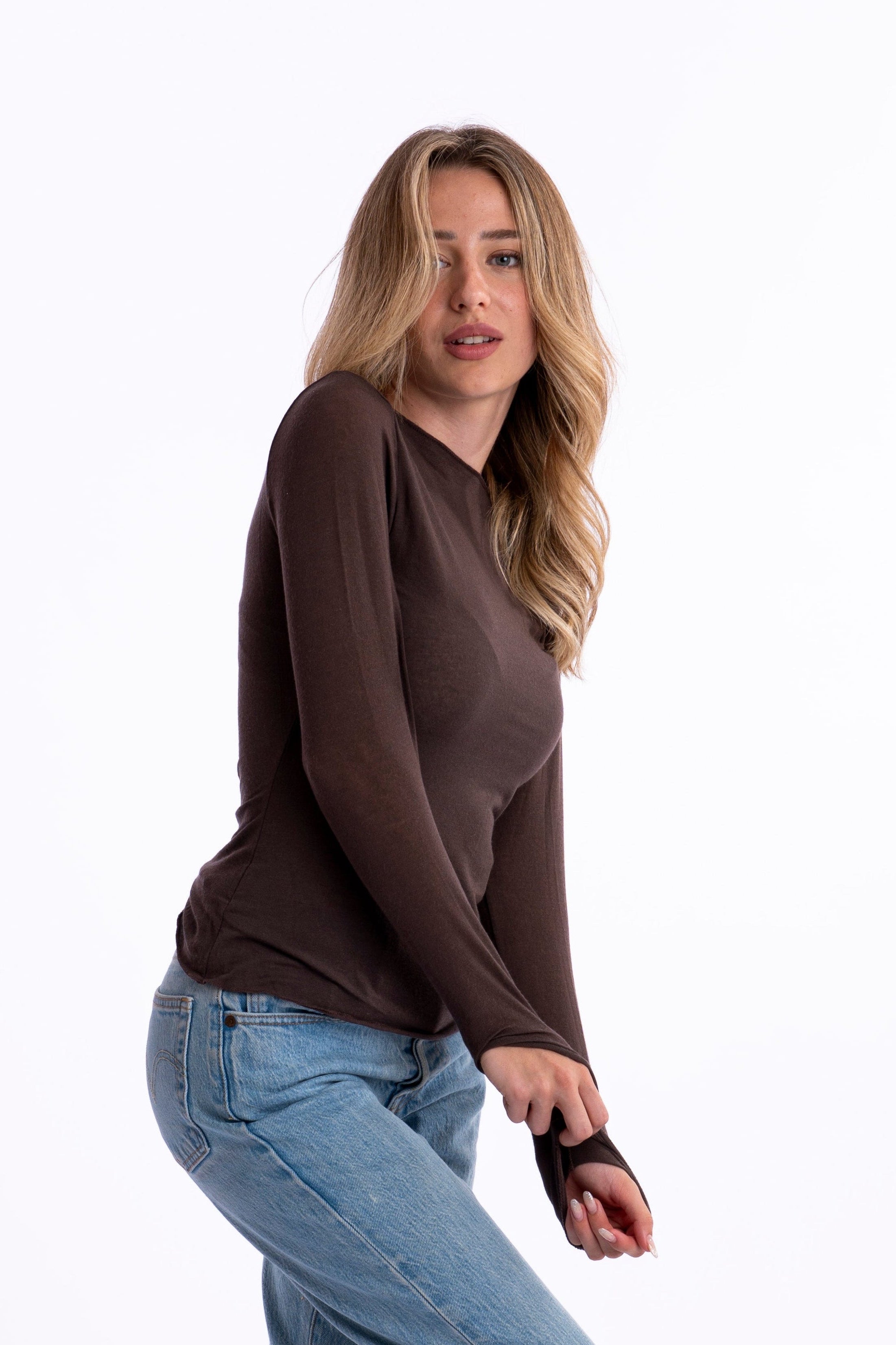 Warm and thin “Superlight” Cashmere high neck underwear shirt