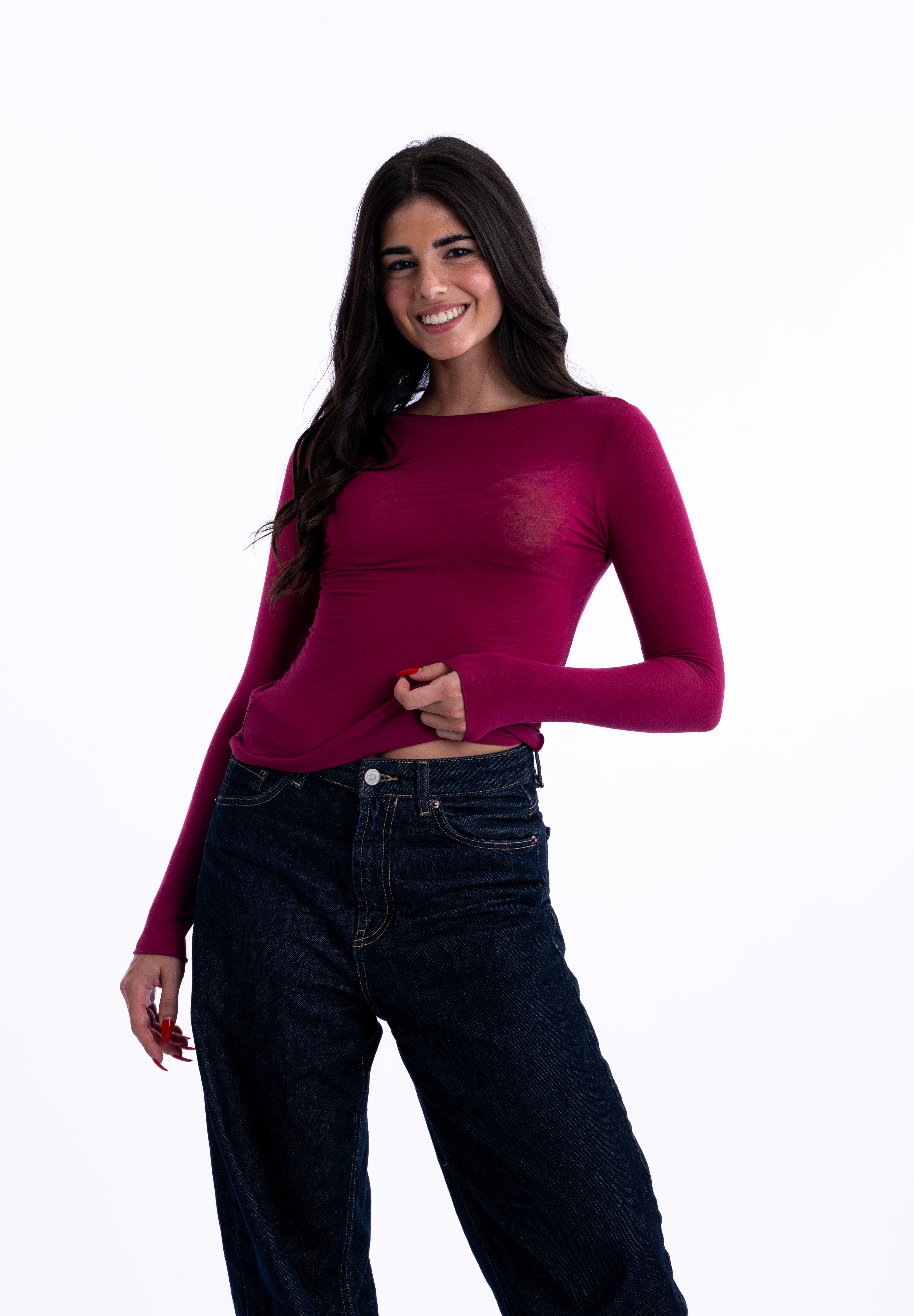 Maglia girocollo in cashmere Superlight