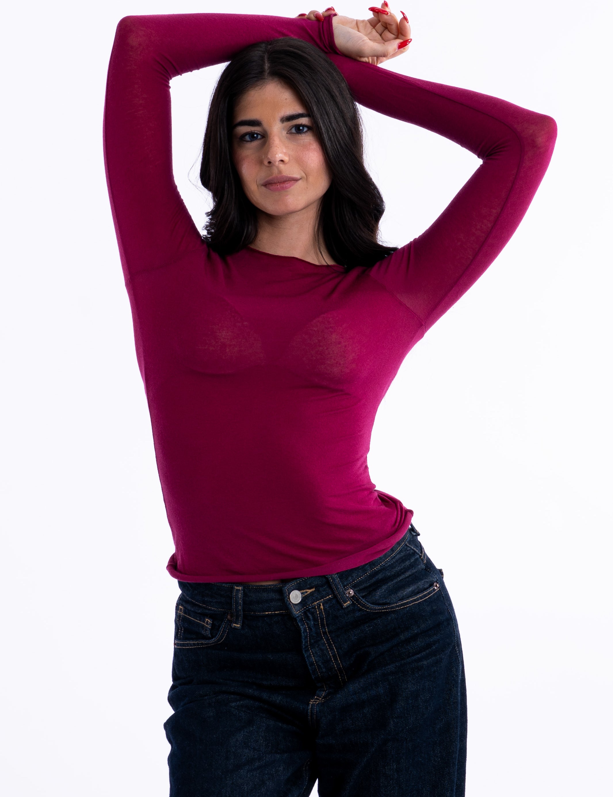 Maglia girocollo in cashmere Superlight
