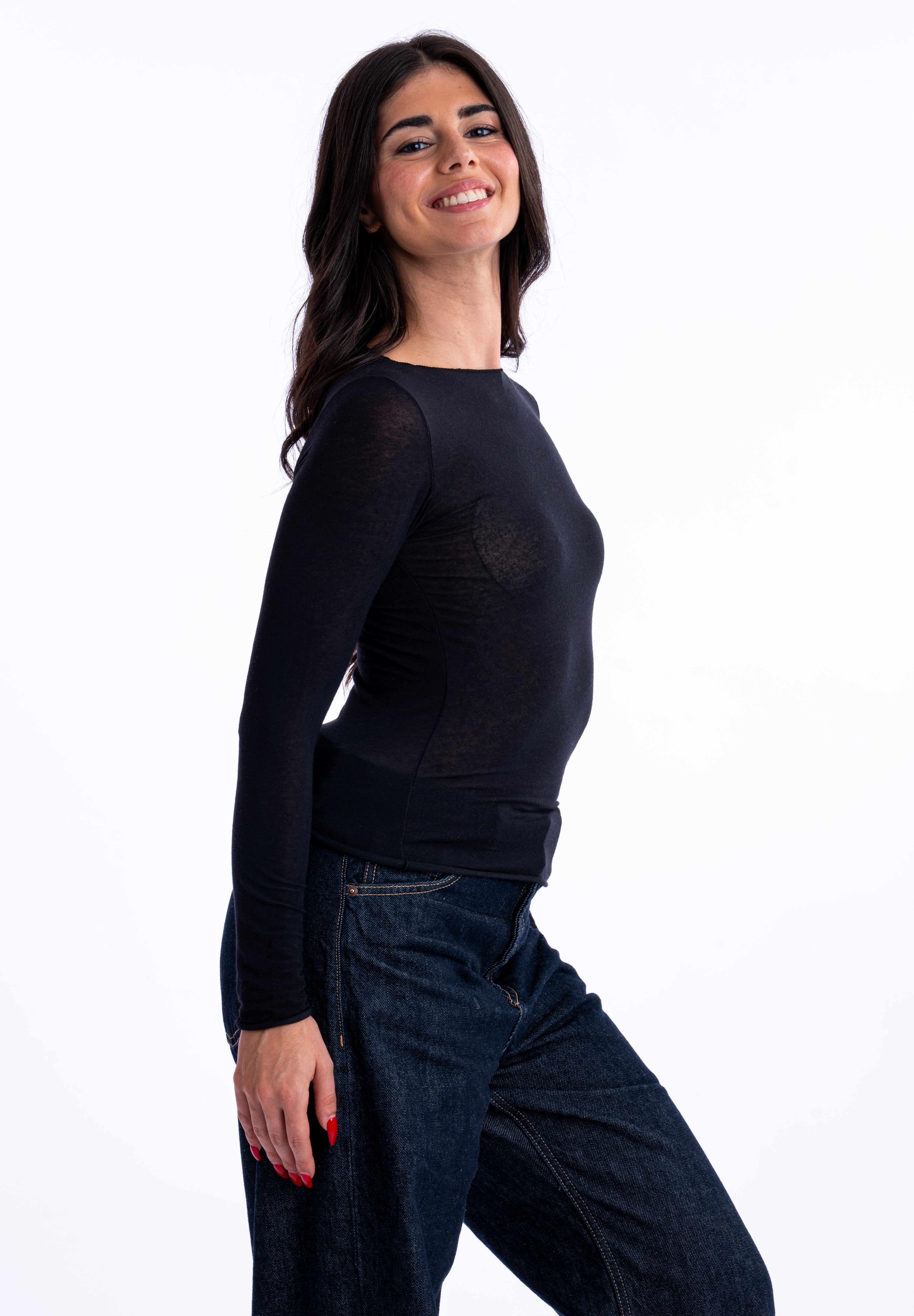Maglia girocollo in cashmere Superlight