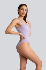 Bellissima: Costume mono-spalla Piquet Orchidea